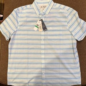 Original Penguin Men’s L Short Sleeve Casual Dress Shirt Light Blue NWT